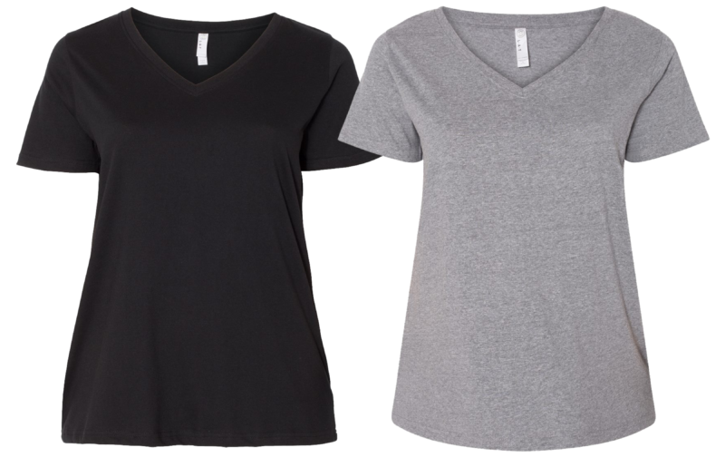 Ladies Oversized V-Neck-3807